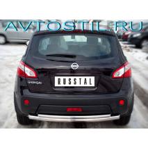 Qashqai 2010 защита заднего бампера d60/42 дуга нержавейка