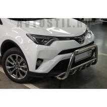 RAV4 Кенгурятник низкий с защитой картера 60/42 мм нержавейка