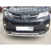 RAV4 Передняя защита труба двойная 60/42 мм нержавейка