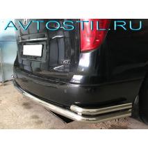 Grand Starex Защита заднего бампера угловая большая двойная d60/42 нержавейка