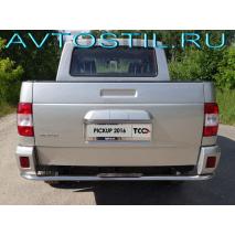 Uaz Patriot PICKUP Защита задняя центральная 75х42 мм с накладкой
