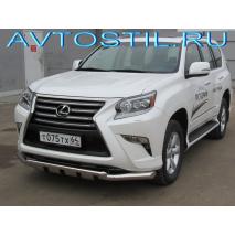 GX 460 Защита переднего бампера труба двойная 76/60 мм нержавейка G