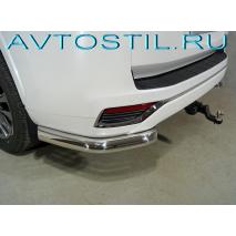 Land Cruiser 300 Защита заднего бампера уголки 76 мм нержавейка короткие