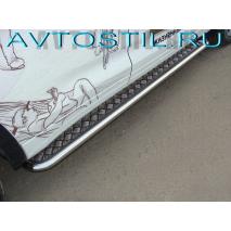 Highlander Пороги труба d42 с листом