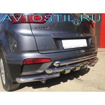 Creta Защита заднего бампера труба 60/60/60 мм грендер нержавейка