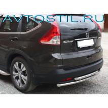 CRV Защита заднего бампера труба двойная d60/42 нержавейка