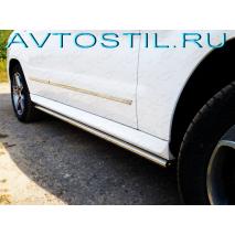 GLK X204 2012-2015 Защита шататного порога труба 43 мм нержавейка