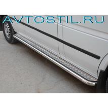 Sprinter 1998-2006 Подножки площадки труба с листом 53 мм средняя база