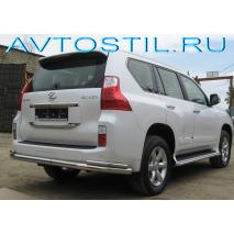 GX 460 Защита заднего бампера труба с углами 76/42 мм нержавейка