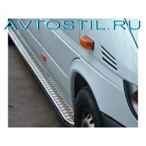 Sprinter 2006-2017 Подножки площадки труба с листом 53 мм длинная база