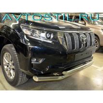 Prado 150 Защита переднего бампера труба двойная 60/42 мм нержавейка