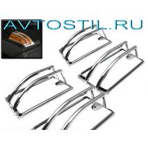 H2 2002-2008 Накладки верхних угловых габаритных фонарей на крыше хромированные 4 шт