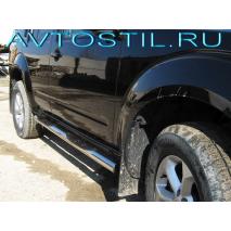 Pathfinder Пороги труба d76 с проступями нержавейка