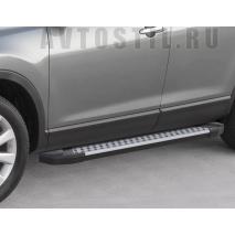 Tiggo 5 Пороги подножки площадки Bmw-Style алюминивые