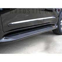 Land Cruiser 200 Пороги с подсветкой черные Oem Style крепеж в комплекте