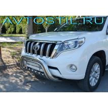 Prado 150 Кенгурятник низкий 76/42/42 мм с нижней защитой нержавейка