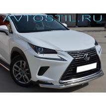 NX Защита переднего бампера труба двойная 60/42 мм нержавейка