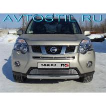 X-trail 2011 Решетка бампера нижняя нержавейка 12 мм
