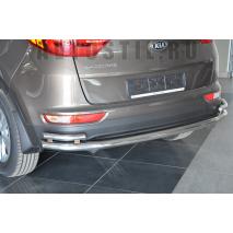 Sportage Защита заднего бампера труба с углами 60/42 мм нержавейка