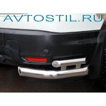 Qashqai Защита заднего бампера уголки двойные 60/42 мм нержавейка