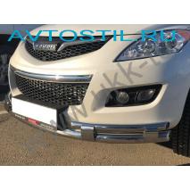 Pathfinder Передняя защита труба двойная 76/60 мм нержевейка с перемычками