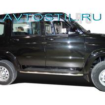 Uaz Patriot Защита штатного порога труба 42 мм без креплений