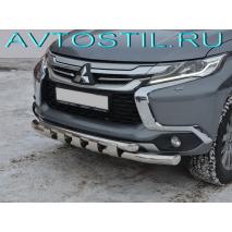 Fullback Защита переднего бампера труба двойная с перемычками 76/60 мм нержавейка