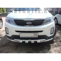 Sorento Передняя защита труба двойная 60/60 мм нержавейка G
