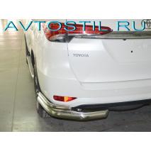 Fortuner 2017 Задняя защита угловая двойная 76/42 мм нержавейка