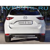 CX-5 Защита заднего баампера труба двойная 57/42 мм нержавейка