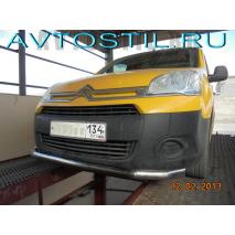 Berlingo 2014 Защита переднего бампера труба 60 мм нержавейка