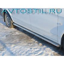 Vito W447 2014 Защита штатного порога 60 мм нержавейка средняя база