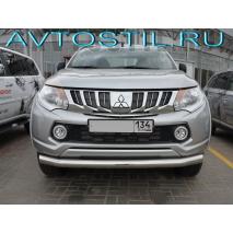 L200 Защита переднего бампера труба 76 мм нержавейка