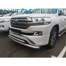 Executive Защита переднего бампера овальная 76/75x42 мм верх овал нержавейка