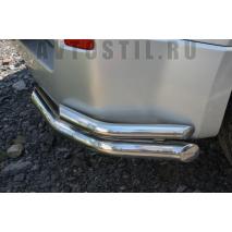 Grand Vitara Задняя защита углы двойные 60/42 мм нержавейка