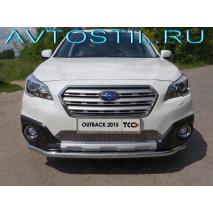 SUBARU OUTBACK 2015 Защита переднего бампера труба d60 мм нержавейка
