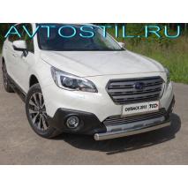 SUBARU OUTBACK 2015 Защита переднего бампера труба овальная 75х42 мм нержавейка