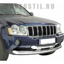 Grand Cherokee Защита переднего бампера труба двойная 76/76 мм нержавейка