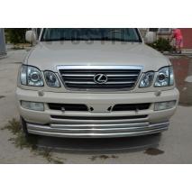 LX 470 Защита переднего бампера тройная 60/60/42 мм нержавейка
