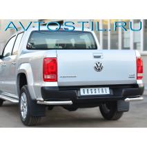 Amarok Защита заднего бампера уголки двойные 57/42 нержавейка