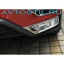 Tiguan Окантовка на передние противотуманные фары низ хром