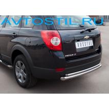 Captiva 2012 Защита заднего бампера труба двойная d60/42 нержавейка