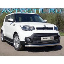 Soul Защита передняя нижняя труба овальная 75х42 мм нержавейка