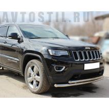 Grand Cherokee Защита переднего бампера труба двойная 60/42 мм нержавейка
