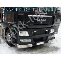 Man TGX Защита переднего бампера euks 53/53/42 мм нержавейка