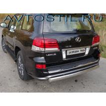 LX 570 Sport 2014 Защита задняя овальная 75х42 мм нержавейка