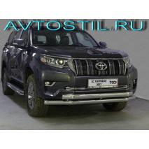 Prado 150 Защита передняя нижняя 76/75x42 мм овальная нержавейка