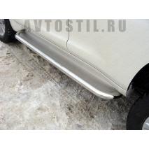 Prado 150 Пороги с площадкой нерж. лист 60 мм