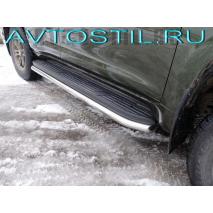Prado 150 Защита порогов 60 мм нержавейка
