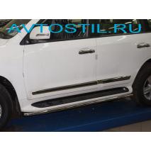 LX 570 Sport Подножки защита штатного порога 53 мм нержавейка